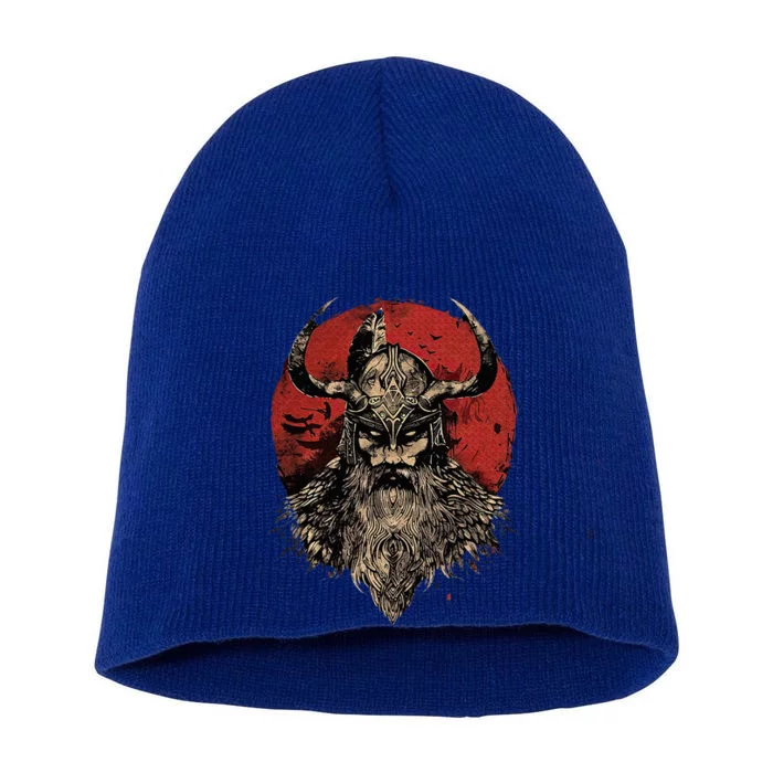 Viking Odin Valhalla Scandinavian Odin Short Acrylic Beanie