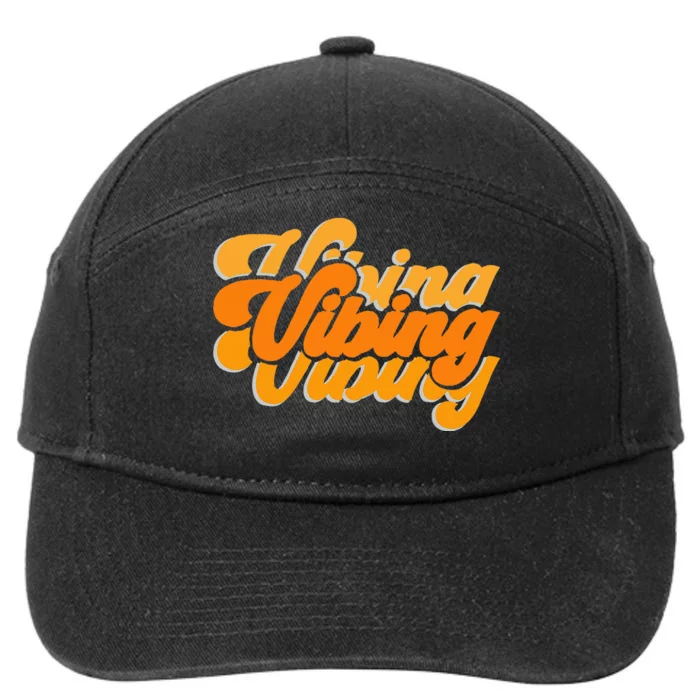 Vibing Orange Vibes Only 7-Panel Snapback Hat