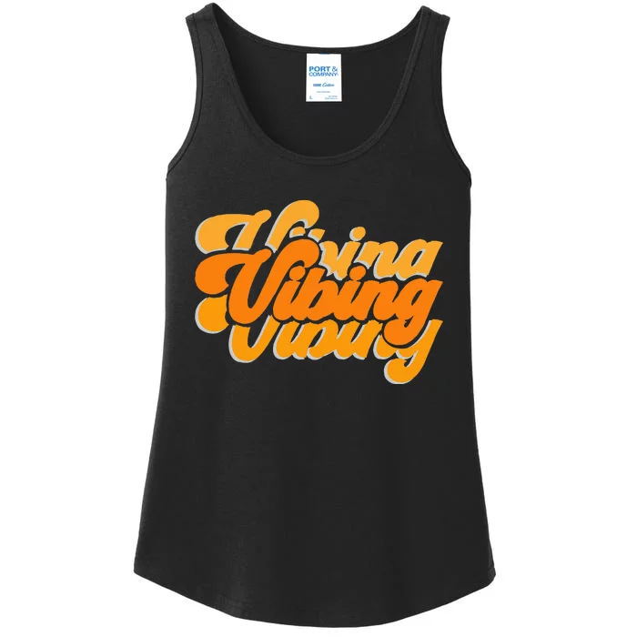 Vibing Orange Vibes Only Ladies Essential Tank