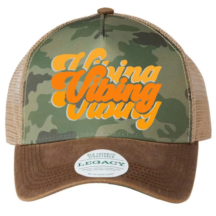 Vibing Orange Vibes Only Legacy Tie Dye Trucker Hat