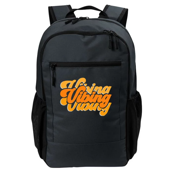 Vibing Orange Vibes Only Daily Commute Backpack