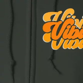 Vibing Orange Vibes Only Full Zip Hoodie