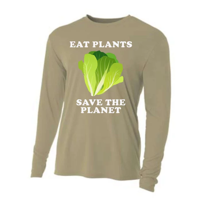 Vegan Or Vegetarian Earth Day Cooling Performance Long Sleeve Crew