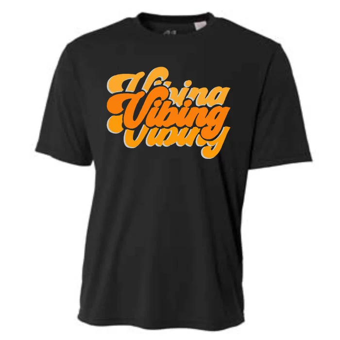 Vibing Orange Vibes Only Color Cooling Performance Crew T-Shirt