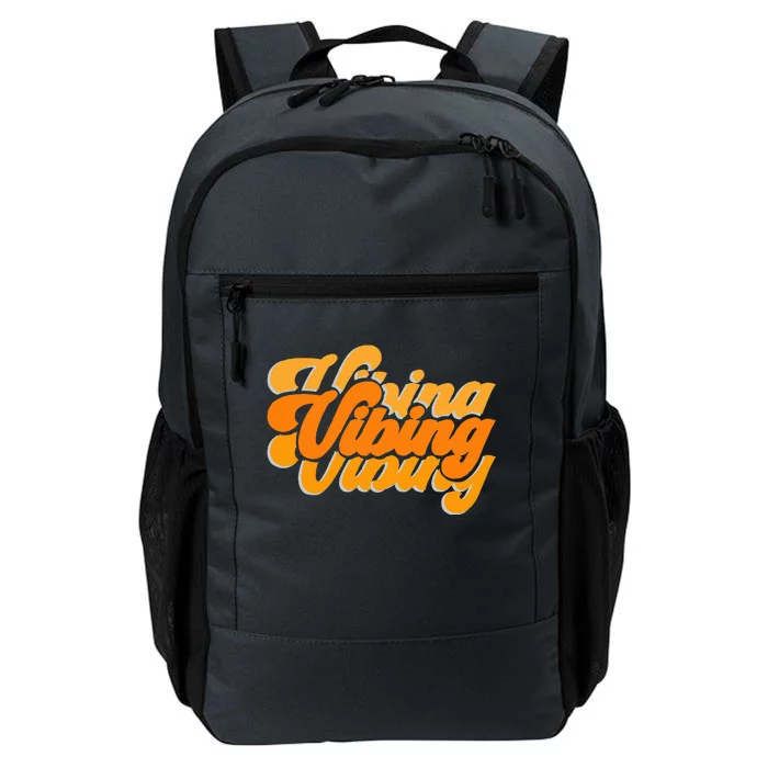 Vibing Orange Vibes Only Color Daily Commute Backpack