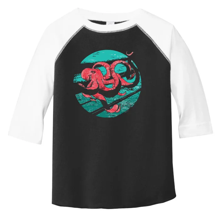 Vintage Octopus Toddler Fine Jersey T-Shirt