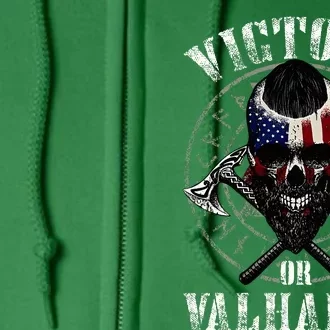 Victory Or Valhalla Full Zip Hoodie