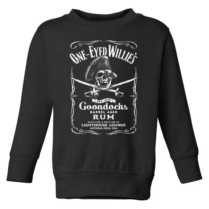 Vintage Oneeyed WillyS Pirate Rum Toddler Sweatshirt