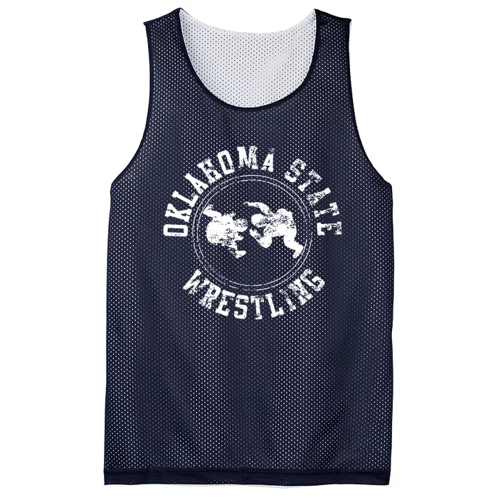 Vintage Oklahoma Wrestling Logo Mesh Reversible Basketball Jersey Tank