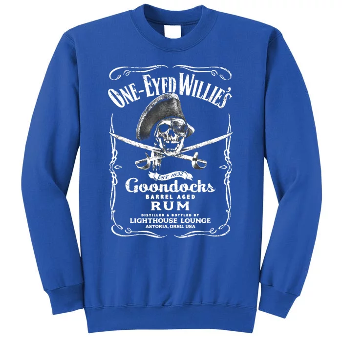 Vintage OneEyed Willy's Pirate Rum With Back Print Tee Sweatshirt