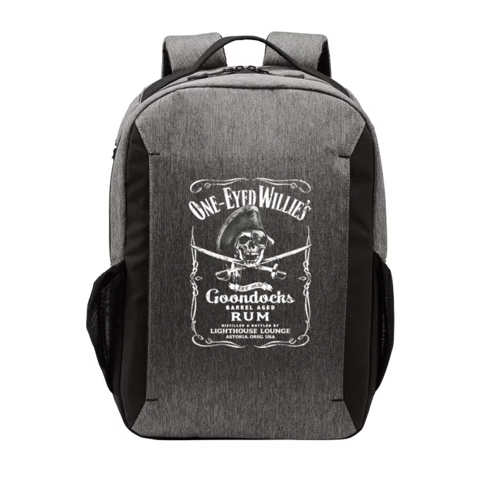 Vintage OneEyed Willy's Pirate Rum With Back Print Tee Vector Backpack