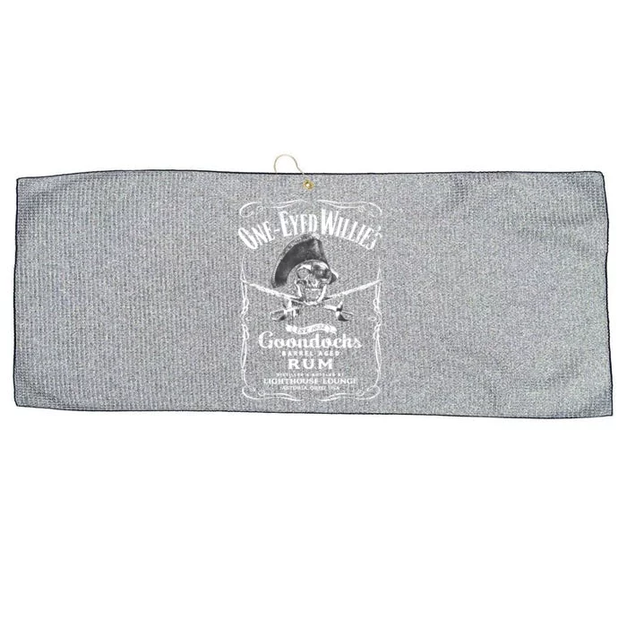 Vintage OneEyed Willy's Pirate Rum With Back Print Tee Large Microfiber Waffle Golf Towel