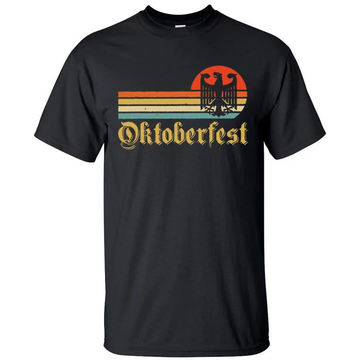 Vintage Oktoberfest Women German Flag Beer Drinking Tall T-Shirt