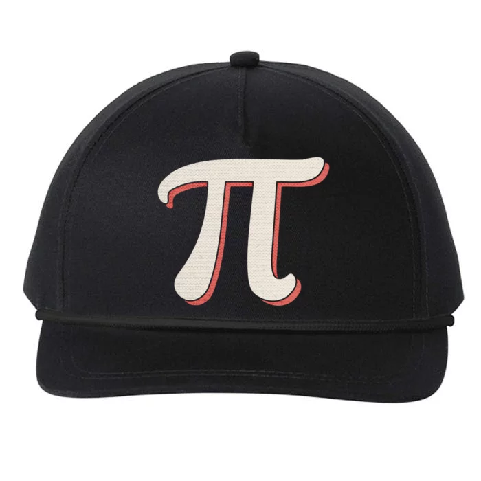 Vintage Pi 3 14 Pi Number Symbol Retro Art Math Scince Cute Cute Gift Snapback Five-Panel Rope Hat