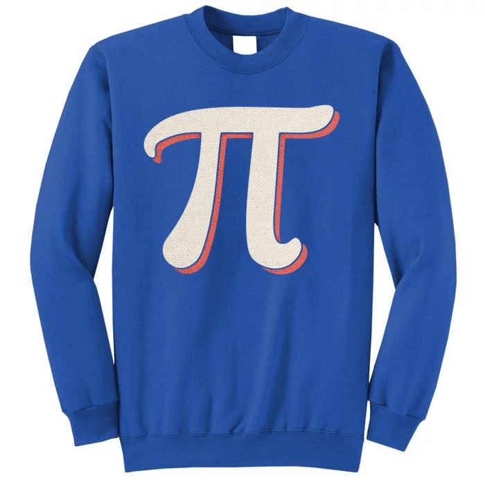 Vintage Pi 3 14 Pi Number Symbol Retro Art Math Scince Cute Cute Gift Tall Sweatshirt