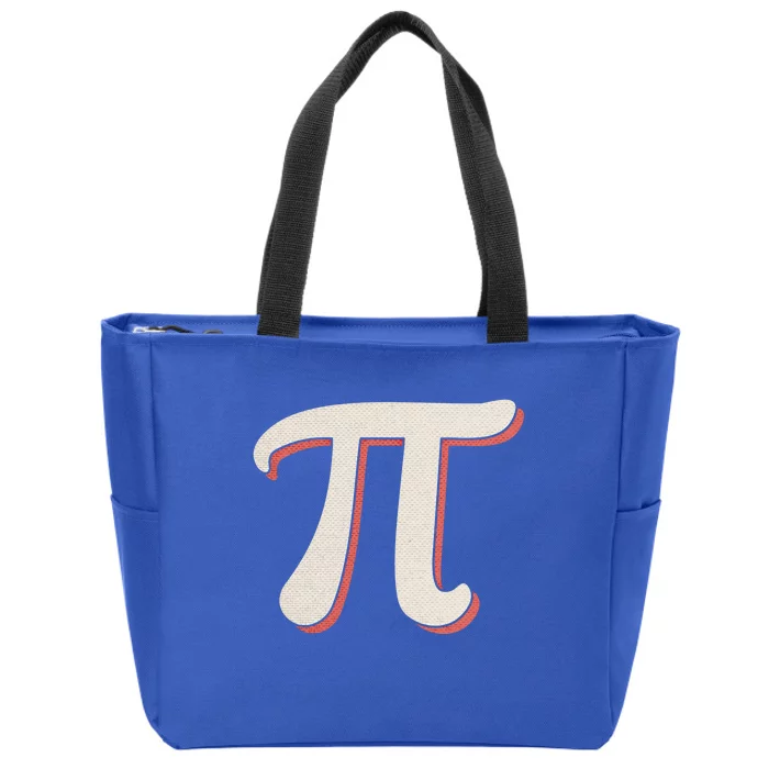 Vintage Pi 3 14 Pi Number Symbol Retro Art Math Scince Cute Cute Gift Zip Tote Bag