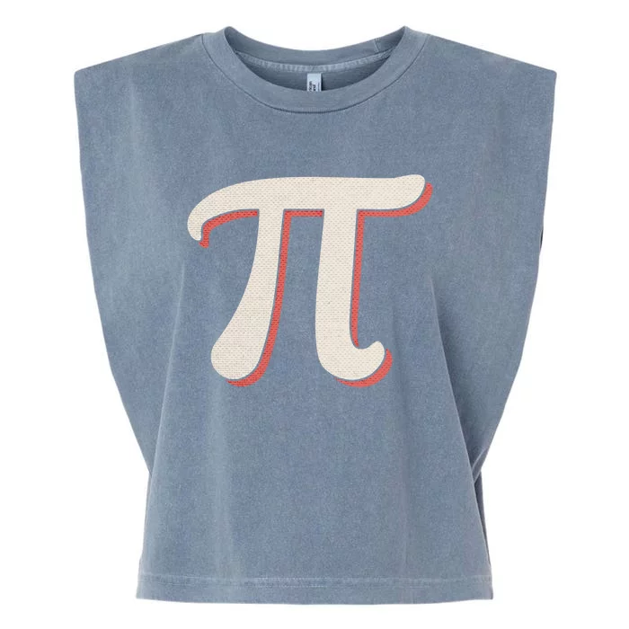 Vintage Pi 3 14 Pi Number Symbol Retro Art Math Scince Cute Cute Gift Garment-Dyed Women's Muscle Tee