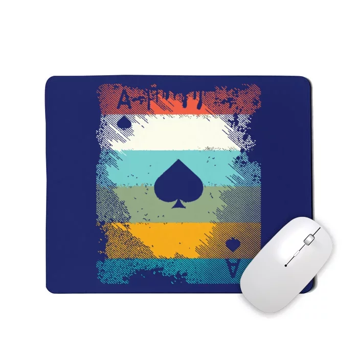 Vintage Poker Ace Of Spades Retro Cards Mousepad