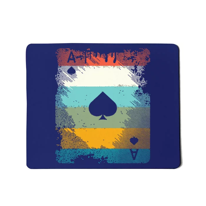 Vintage Poker Ace Of Spades Retro Cards Mousepad