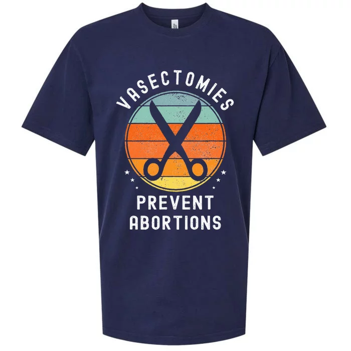 Vasectomies Prevent Abortions Retro Pro Choice Funny Novelty Sueded Cloud Jersey T-Shirt