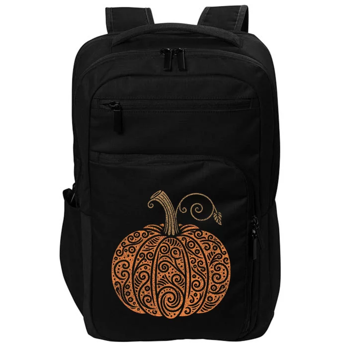 Vintage Pumpkin Autumn Fall Thanksgiving Halloween Impact Tech Backpack