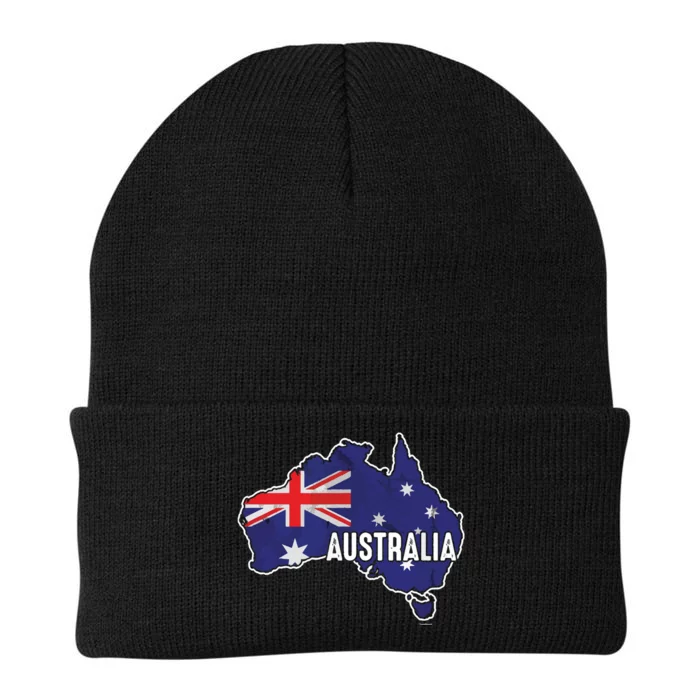 Vintage Patriotic Australian Pride Australia Flag Knit Cap Winter Beanie