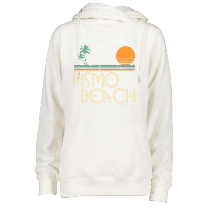 Vintage Pismo Beach California Gift Womens Funnel Neck Pullover Hood