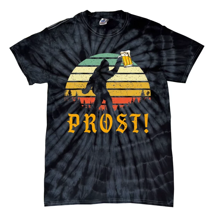 Vintage PROST Bigfoot Drinking Beer German Oktoberfest Tie-Dye T-Shirt