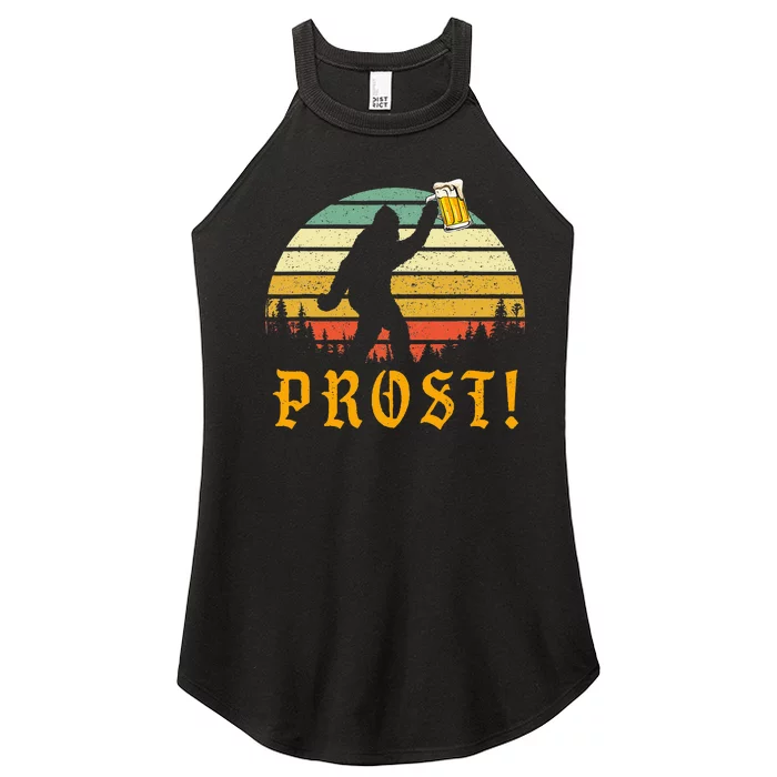 Vintage PROST Bigfoot Drinking Beer German Oktoberfest Women’s Perfect Tri Rocker Tank