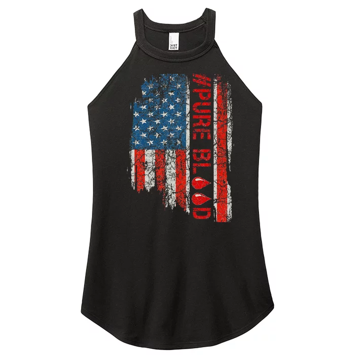 Vintage Pure Blood Movement Pureblood Freedom USA Flag Women’s Perfect Tri Rocker Tank