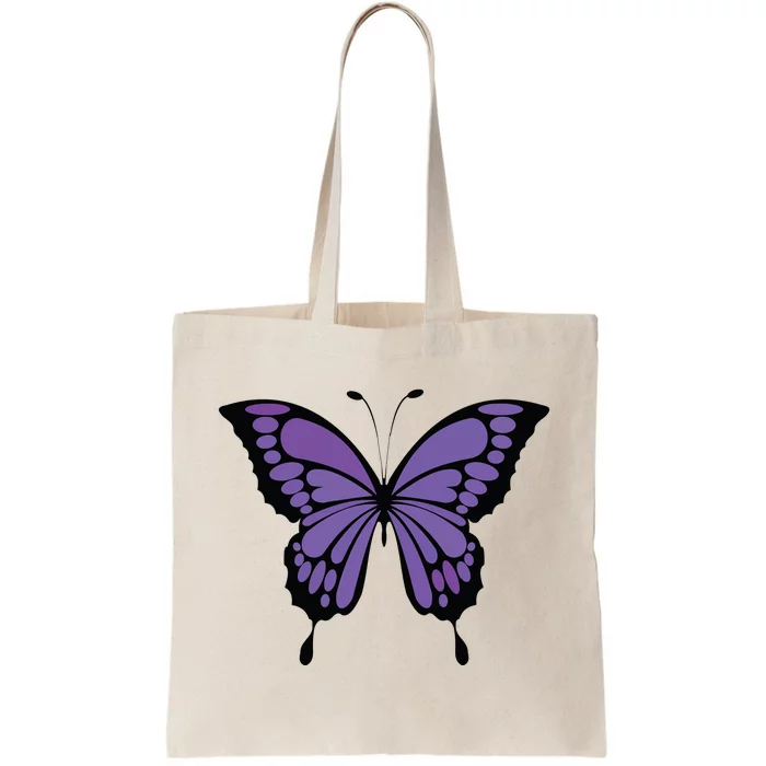 Vibrant Purple Butterfly Tote Bag