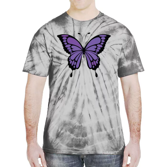 Vibrant Purple Butterfly Tie-Dye T-Shirt