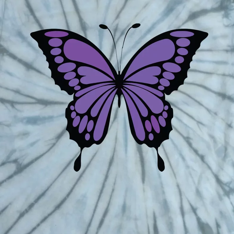 Vibrant Purple Butterfly Tie-Dye T-Shirt