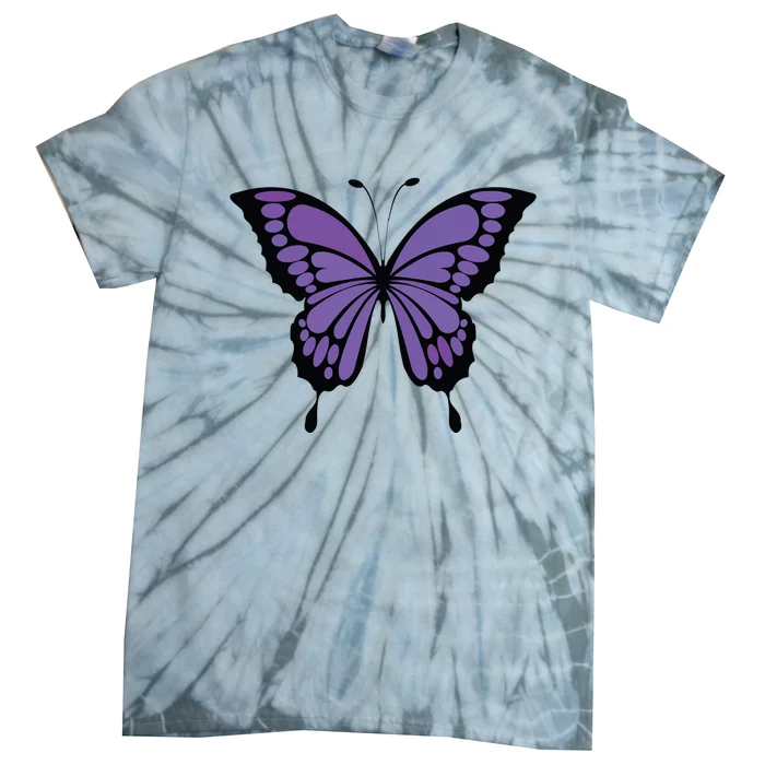 Vibrant Purple Butterfly Tie-Dye T-Shirt