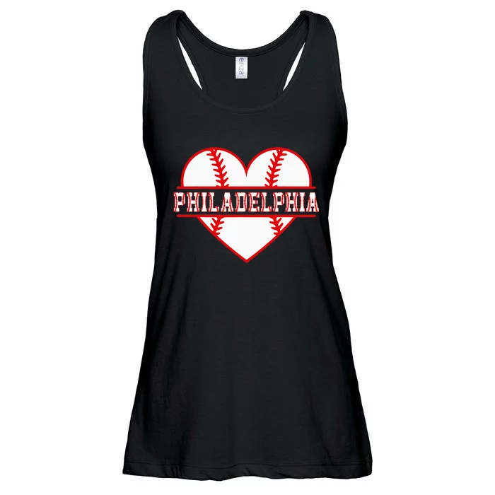 Vintage Philadelphia Baseball Skyline Retro Cityscap Ladies Essential Flowy Tank