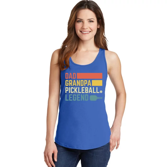 Vintage Pickle Ball Daddy Grandpa Pickleball Legend Dad Gift Ladies Essential Tank