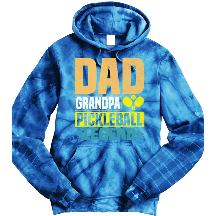 Vintage Pickle Ball Daddy Grandpa Pickleball Legend Dad Gift Tie Dye Hoodie