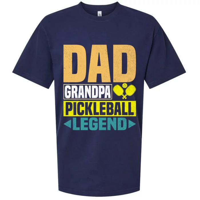 Vintage Pickle Ball Daddy Grandpa Pickleball Legend Dad Gift Sueded Cloud Jersey T-Shirt