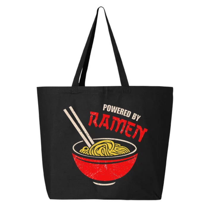 Vintage Powered By Ramen Japanese Love Anime Noodles Foodie 25L Jumbo Tote