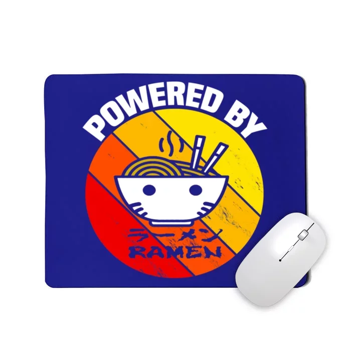 Vintage Powered By Ramen Gift Ramen Noodle Soup Gift Mousepad