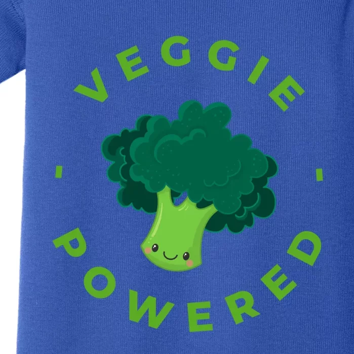 Veggie Powered Broccoli Vegan Gift Baby Bodysuit