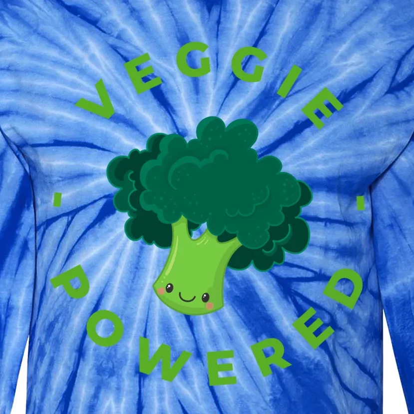 Veggie Powered Broccoli Vegan Gift Tie-Dye Long Sleeve Shirt