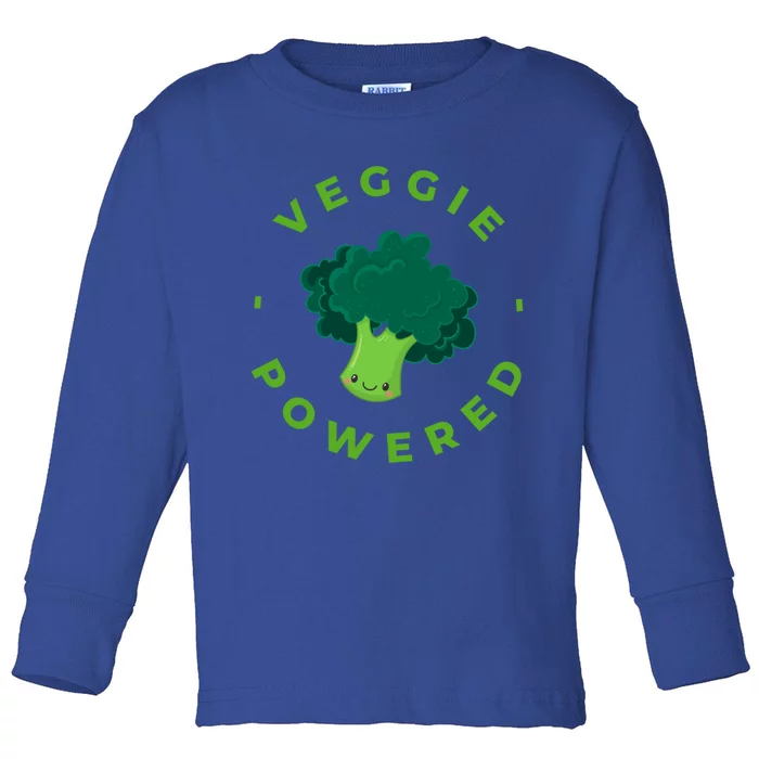 Veggie Powered Broccoli Vegan Gift Toddler Long Sleeve Shirt