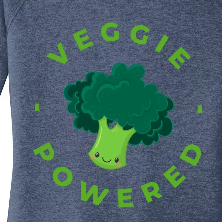 Veggie Powered Broccoli Vegan Gift Women's Perfect Tri Tunic Long Sleeve Shirt