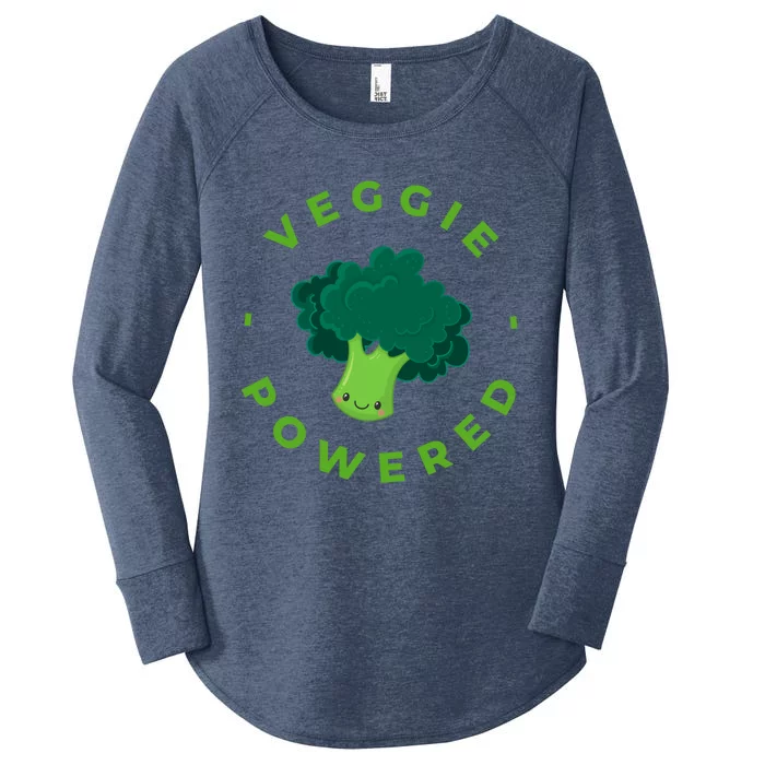 Veggie Powered Broccoli Vegan Gift Women's Perfect Tri Tunic Long Sleeve Shirt