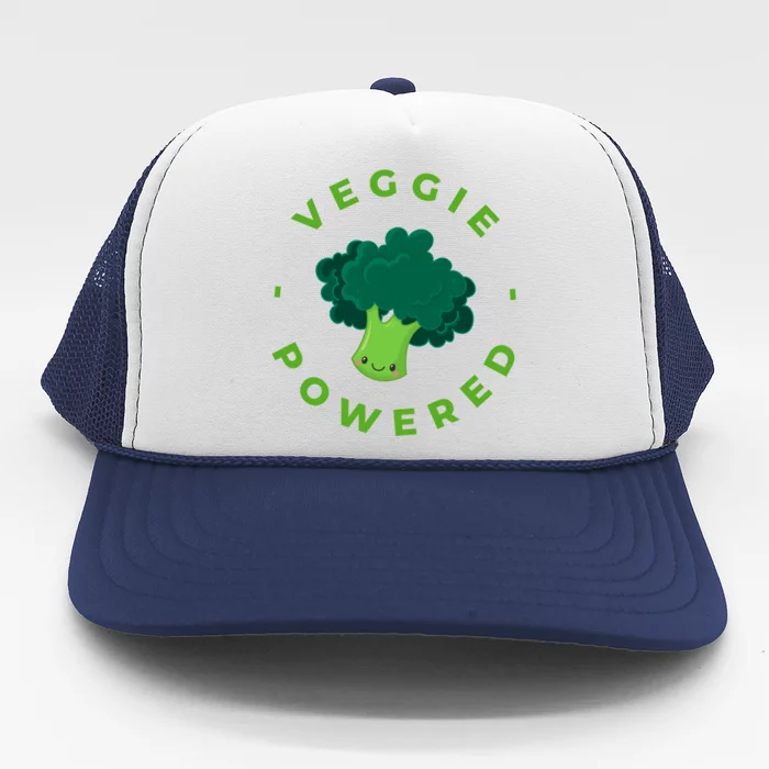 Veggie Powered Broccoli Vegan Gift Trucker Hat