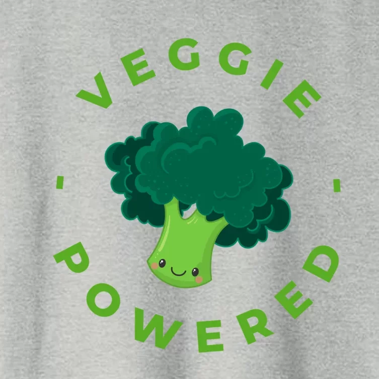 Veggie Powered Broccoli Vegan Gift Women's Crop Top Tee