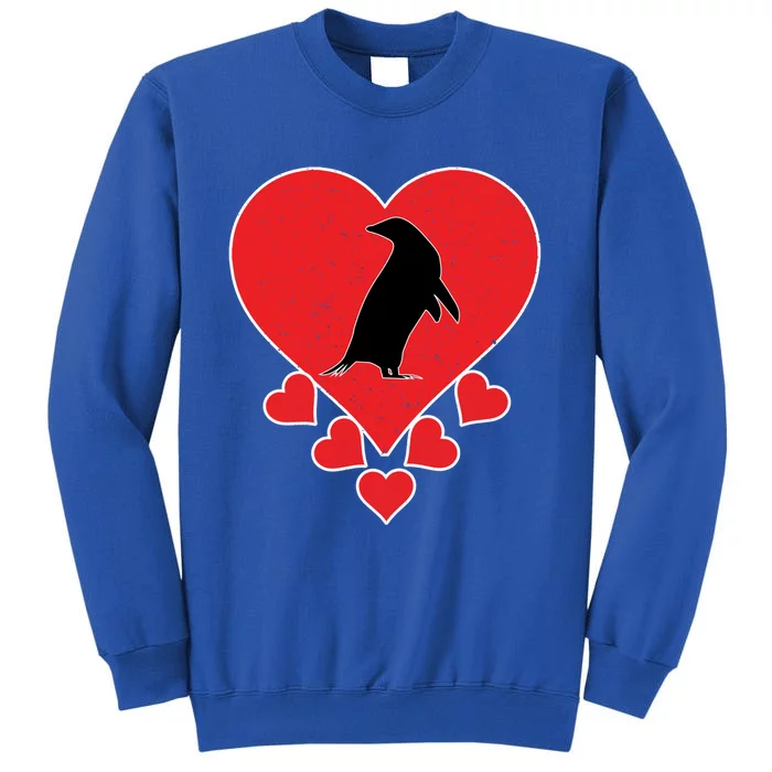 Vintage Penguin Birds Lover Valentine's Day Penguin Funny Gift Sweatshirt