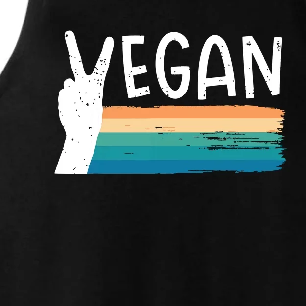 Vegan Plant Based Diet Vegetarian Ladies Tri-Blend Wicking Tank