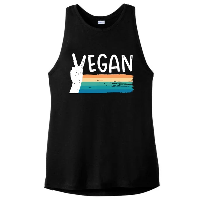 Vegan Plant Based Diet Vegetarian Ladies Tri-Blend Wicking Tank